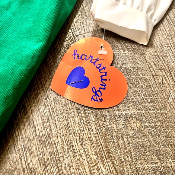 🎄Vintage Hartstrings Girls Christmas Dress Set Green Red White Size 6 NWT - Picture 4 of 16